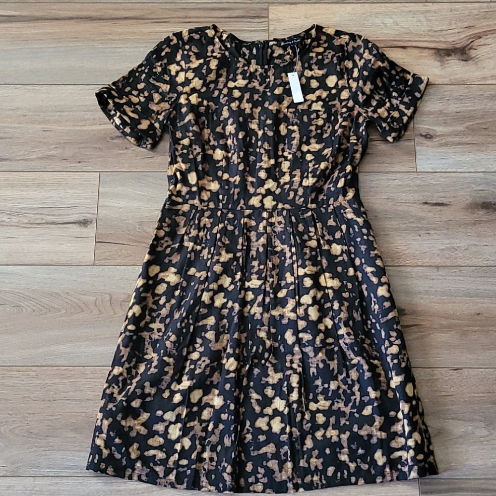 Madewell Leopard Print Short Sleeve Dress